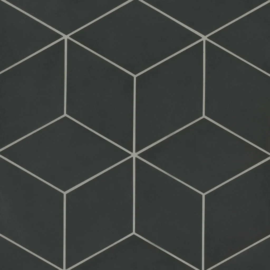 Allora Rhomboid black tile