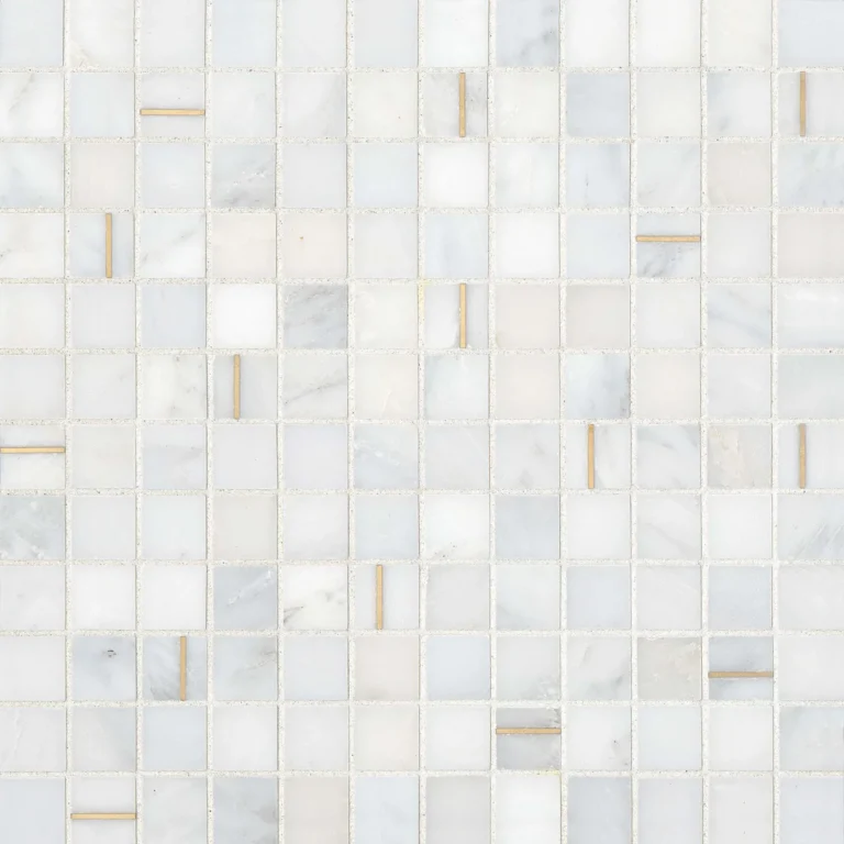 Ferrara 1 x1 Honed Marble Mosaic in Bianco