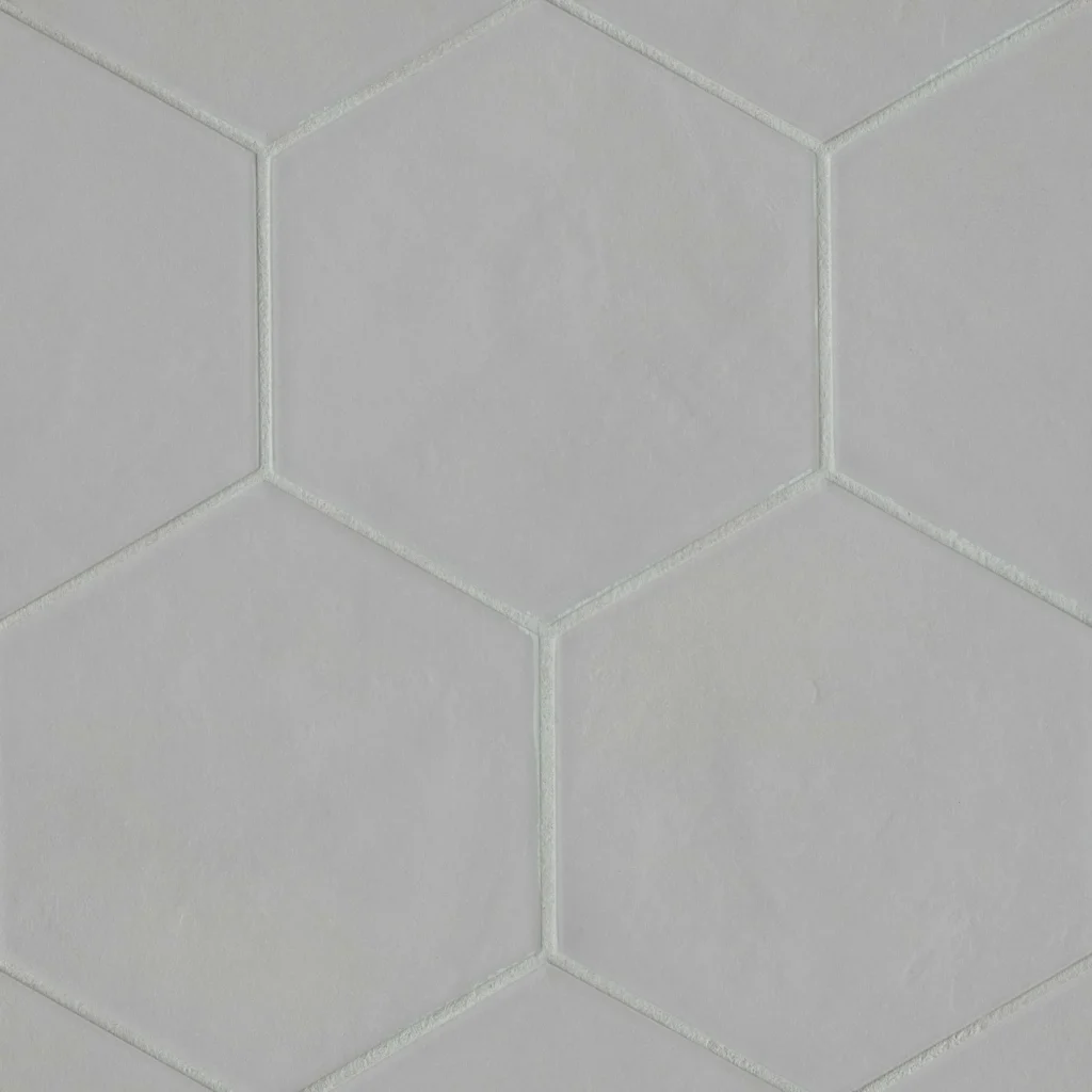 Allora 8.5 x 10 Matte Hexagon Porcelain in Grey