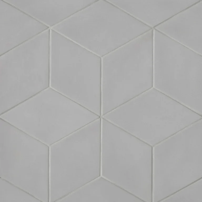 Allora 7.5 x 12.75 Rhomboid Matte Porcelain in Grey