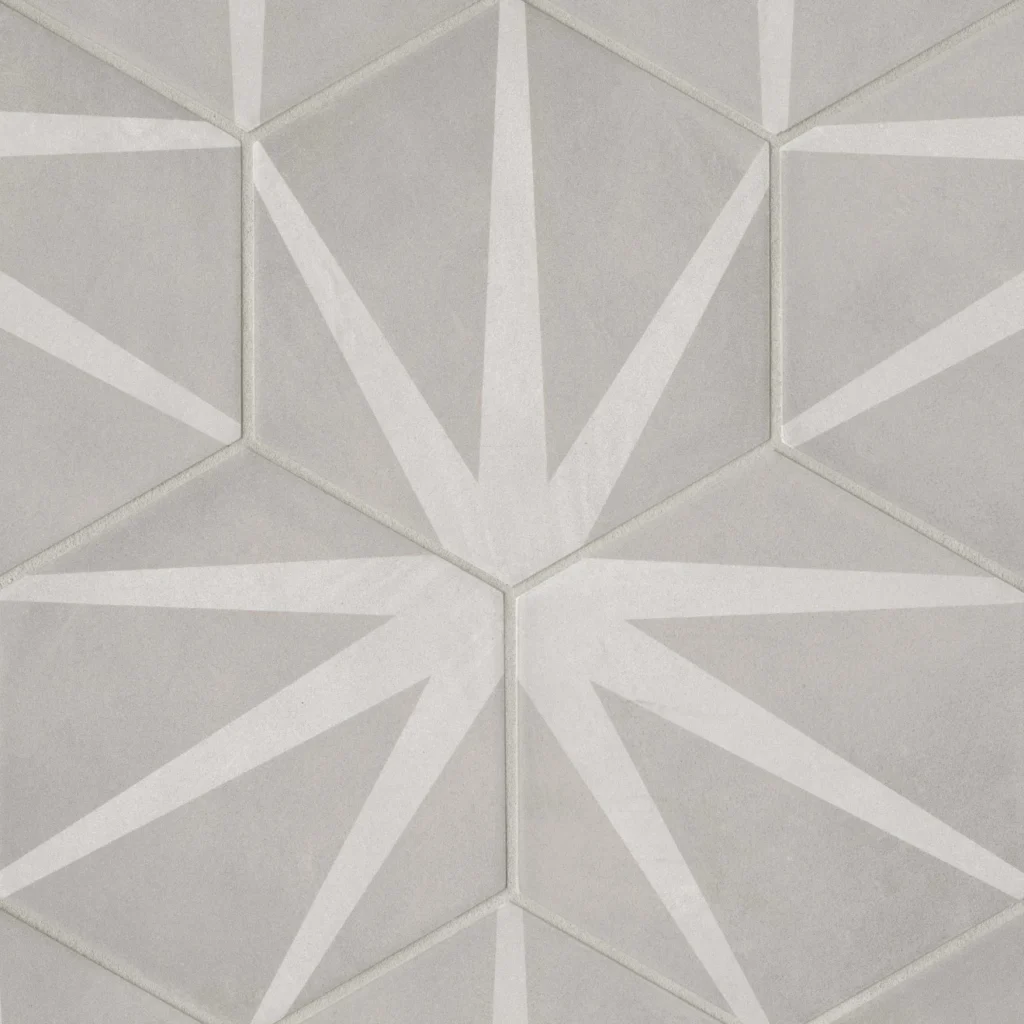 Allora 8.5 x 10 Matte Hexagon Deco Porcelain in Stella