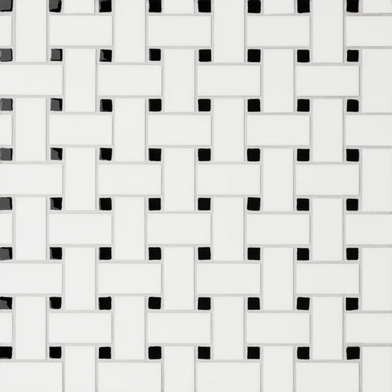 Le Cafe 1 x 2 Porcelain Mosaic in Basket Weave