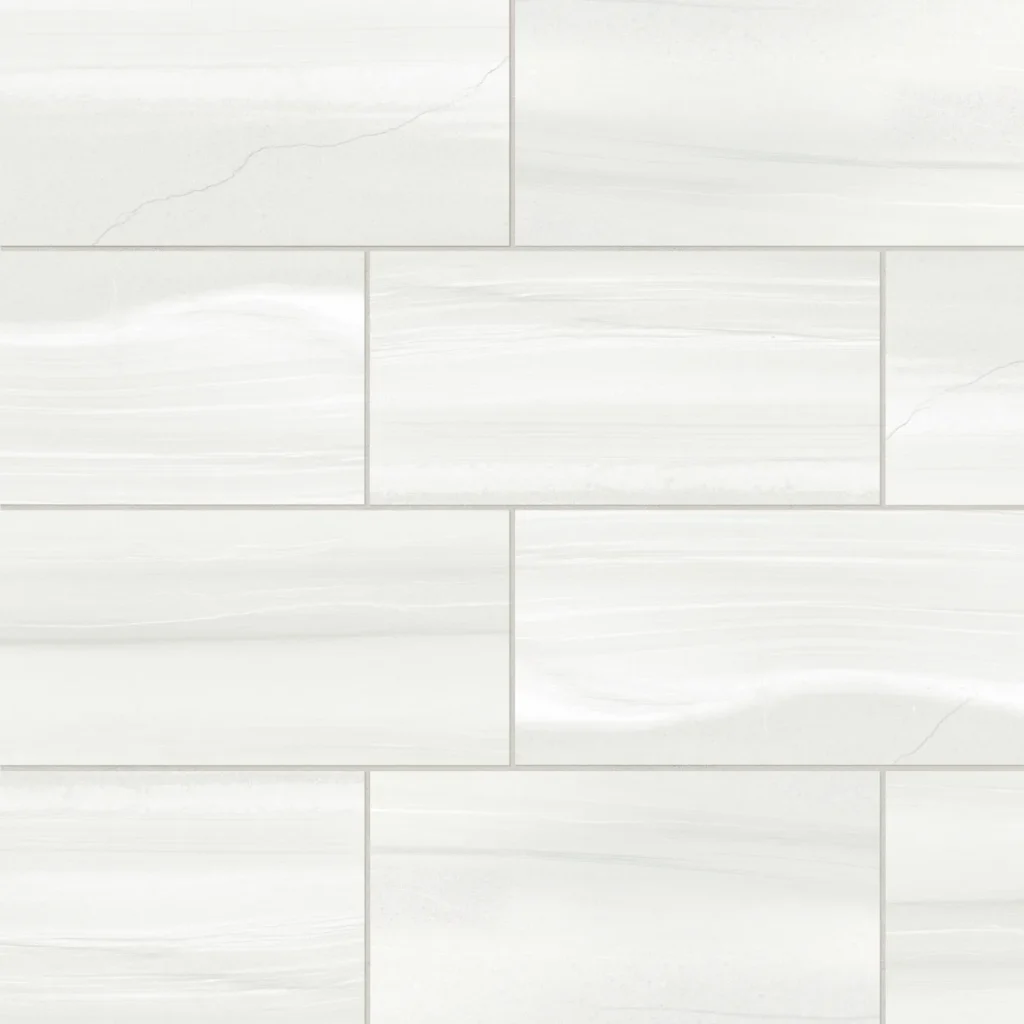 Linear Stone 12 x 24 Honed Porcelain Field Tile in White