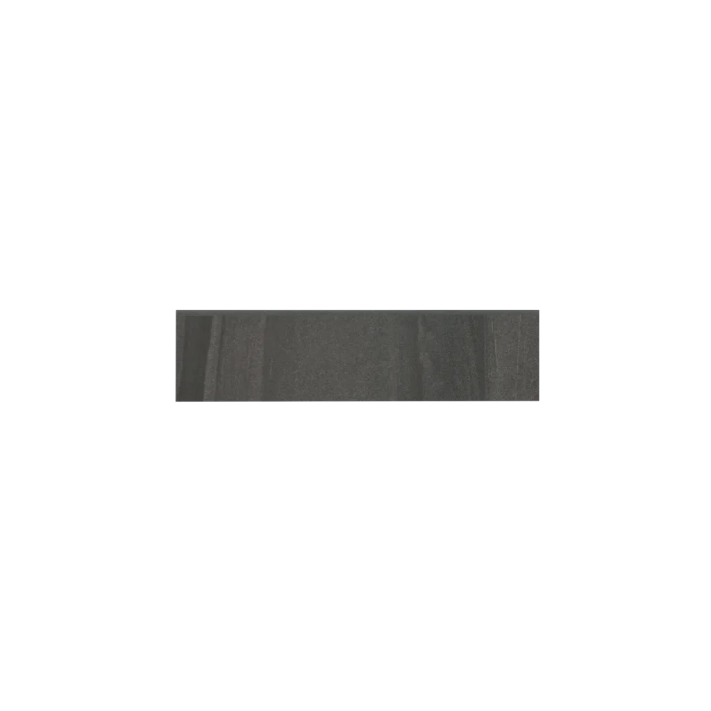 Linear Stone 3 x 12 Honed Bullnose Trim in Black