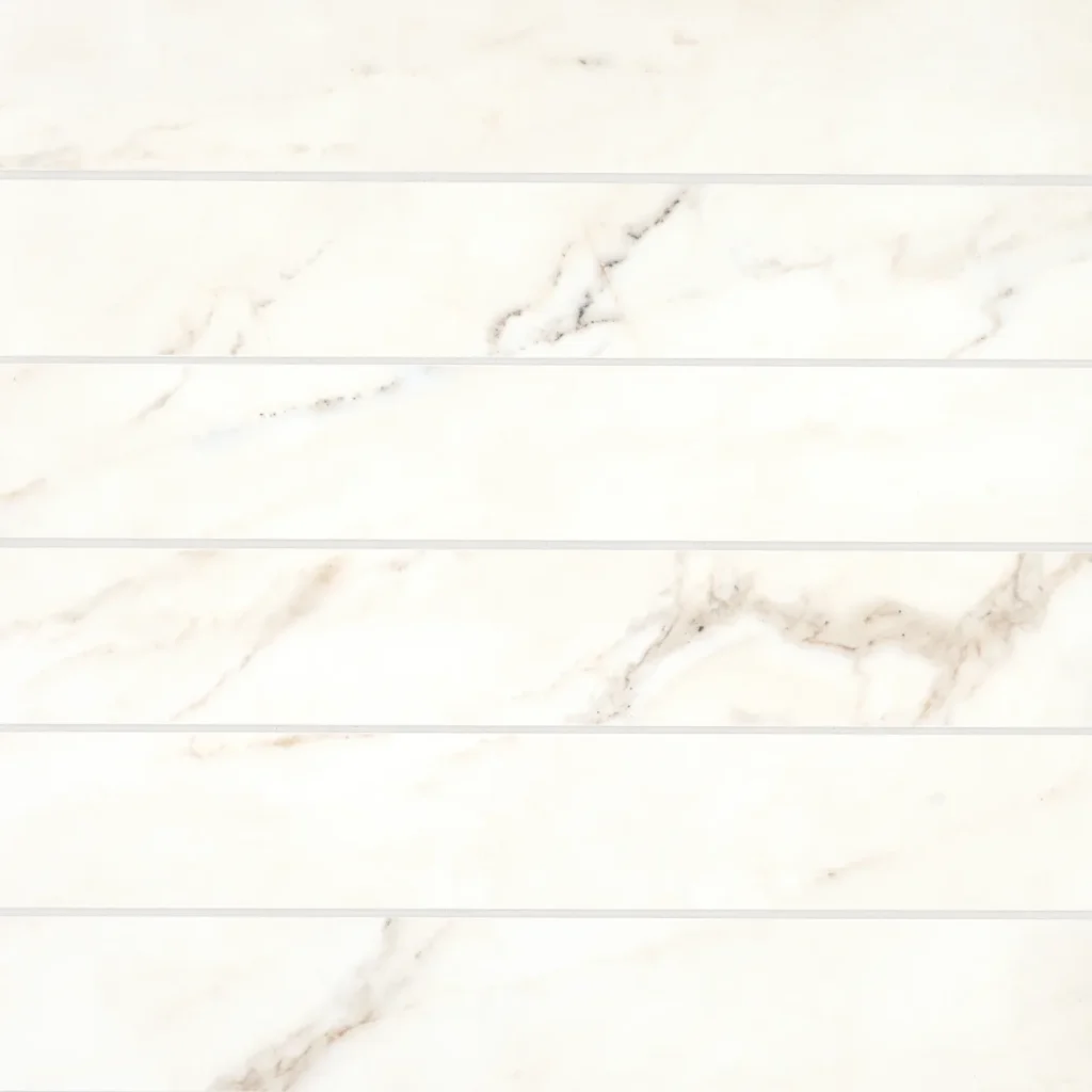 Magnifica 4 x 24 - 8mm Honed Porcelain Tile in Calacatta Oro