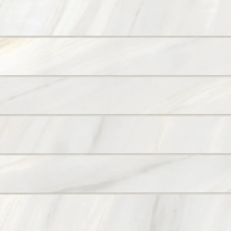 Magnifica 4 x 24 - 8mm Honed Porcelain Tile in Bianco Lasa