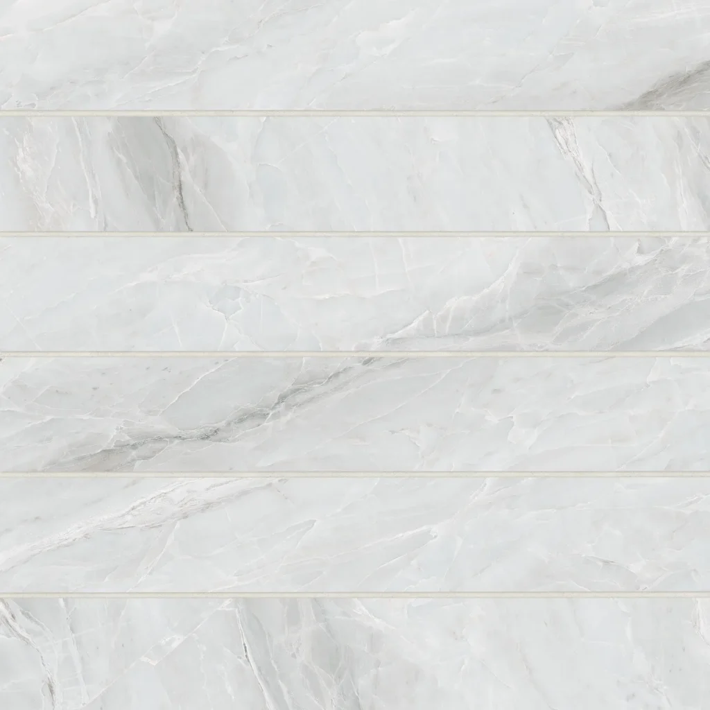 Magnifica 4 x 24 - 8mm Honed Porcelain Tile in Pietra Bianca