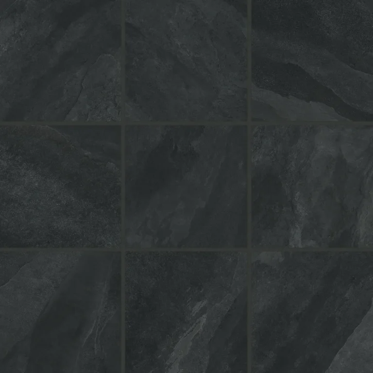 Magnifica 4 x 4 Honed Porcelain Mosaic in Pietra Scura