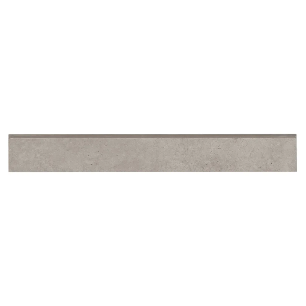 Materika 3 x 24 Matte Porcelain Bullnose Trim in Silver