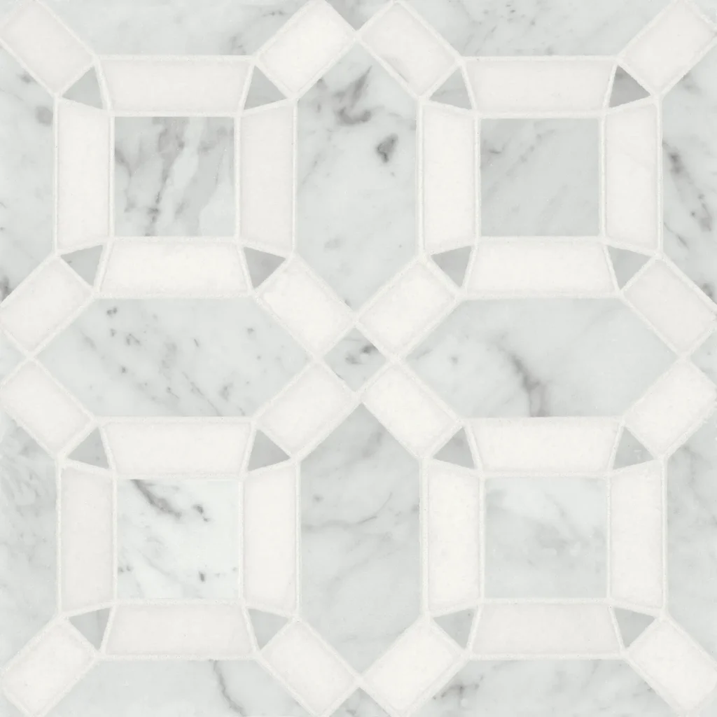 Matisse Mosaic 1 Marble Blend in White Carrara & Thassos