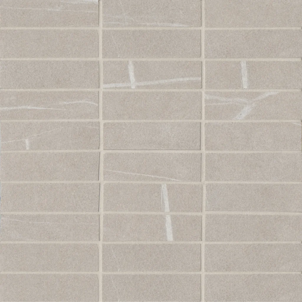 Nomade 1x4 Matte Porcelain Straight Set Mosaic Tile in Bone