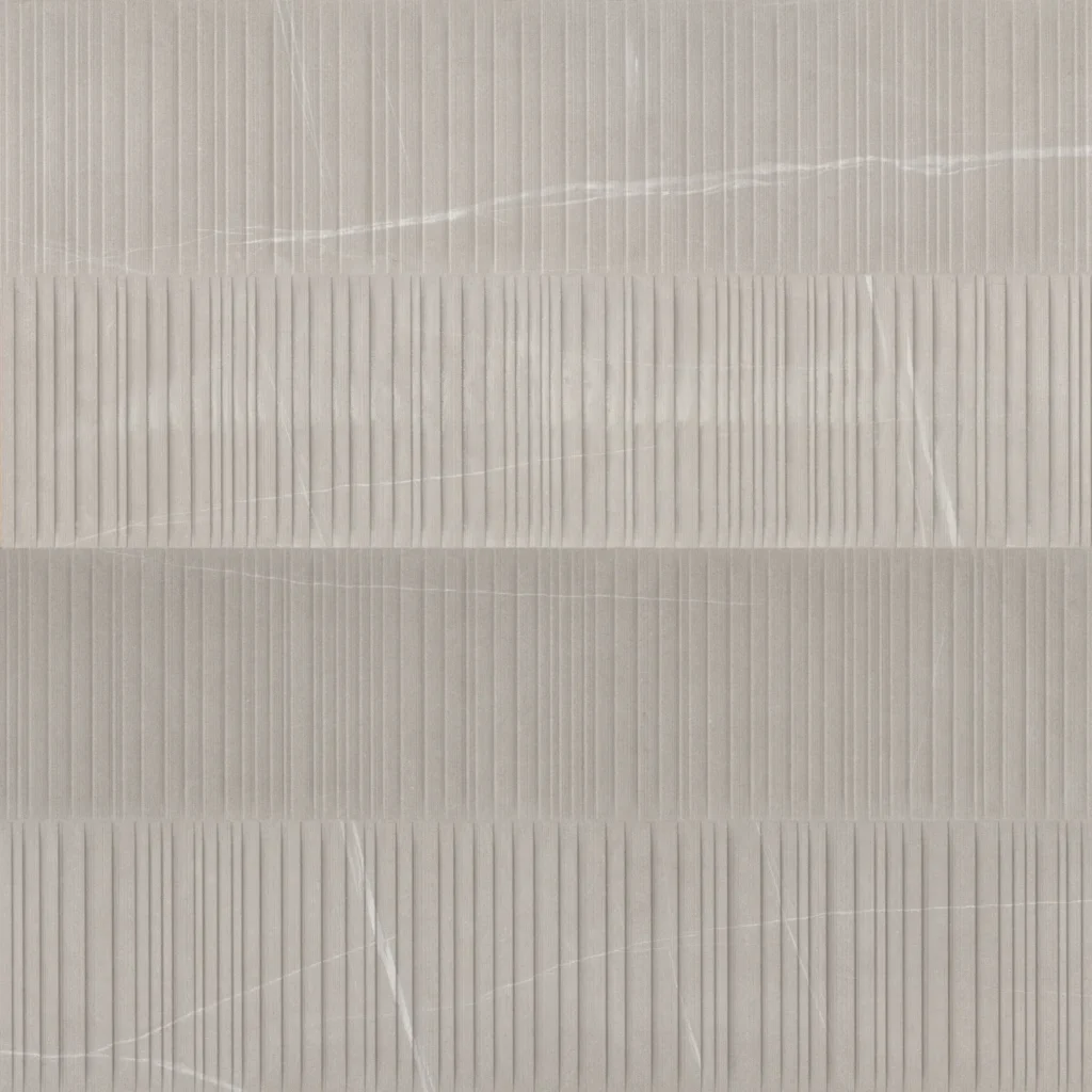 Nomade 24x48 Parallelo Deco Matte Porcelain Tile in Bone