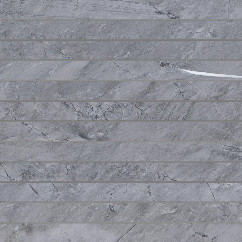 Prati 1 x 12 Honed Porcelain Mosaic in Breccia Grey