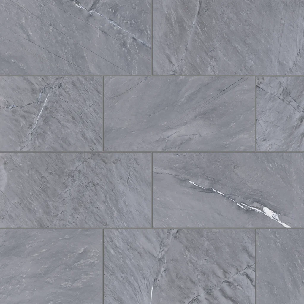 Prati 12 x 24 Polished Field Tile in Breccia Grey