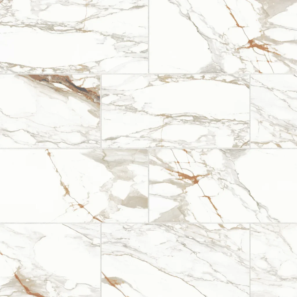 Prati 12 x 24 Polished Porcelain Field Tile in Calacatta Macchia Vecchia