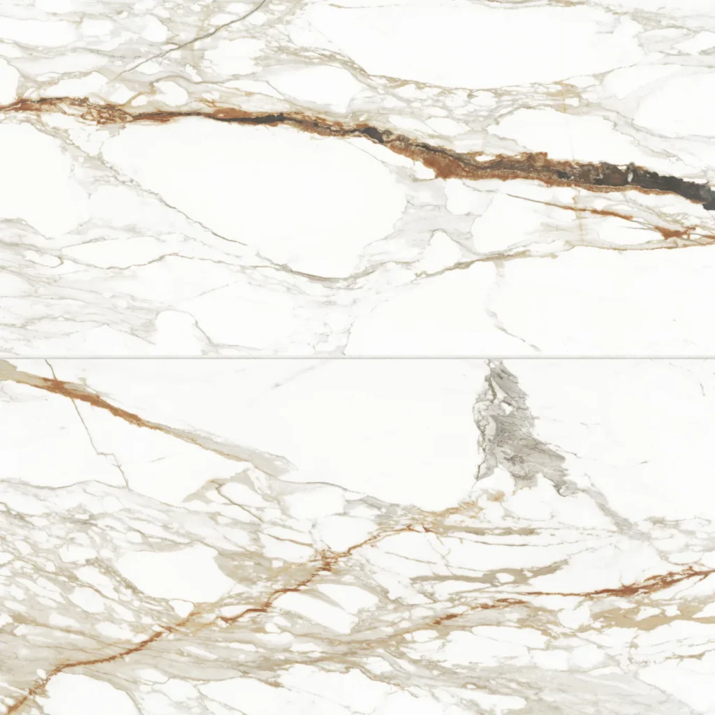 Prati 24 x 48 Polished Porcelain Field Tile in Calacatta Macchia Vecchia